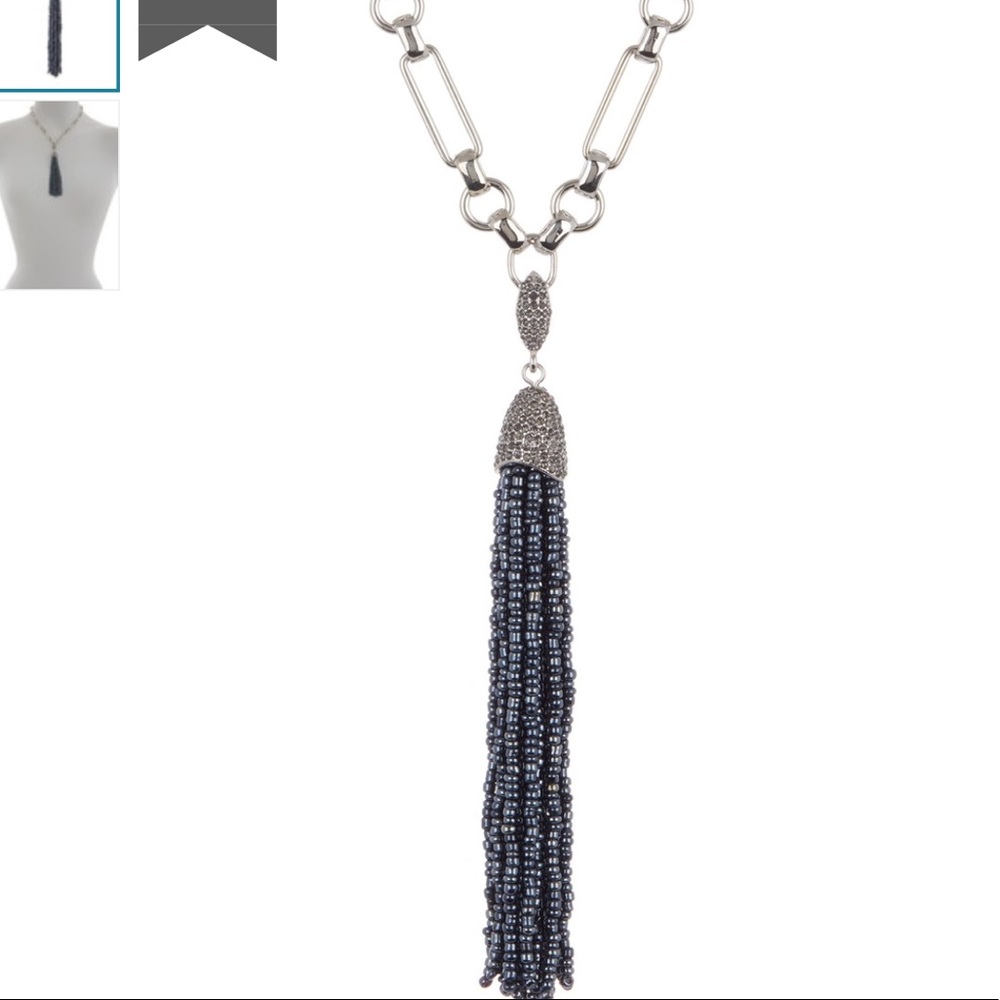 Viince Camuto Bead Tassel Necklace And Earrings
